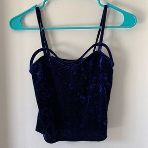 Velvet crop top